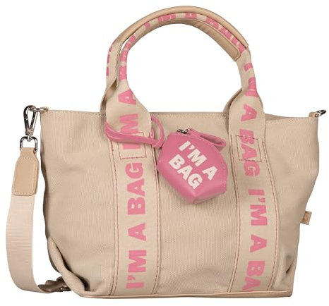TOM TAILOR Denim Irie Damen Shopper Umhängetasche Reißverschluss Mittelgroß Beige