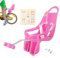 Misaakoeq Puppensitz FüR Kinderfahrrad, Puppen Fahrradsitz,SchöN Puppen Fahrradsitz Hinten Mit Aufklebern,Fahrradsitz Kinder Hinten,Geeignet FüR PlüSchtiere Und Puppen