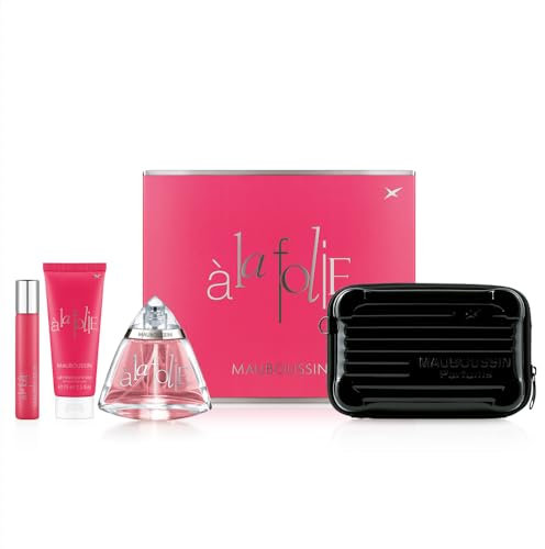 Mauboussin - Coffret Prestige 2024 A La Folie : Eau de Parfum 100ml, Lait Corps 75ml, Travel Spray 20ml & Sac Bandoulière