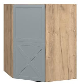 Vicco Eckhängeschrank Fame-Line, Küchen-Eckschrank, Hellblau-grau, 57 cm
