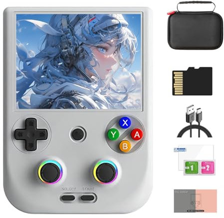 JOYARCH RG406V Handheld Game Console 128G TF Card 4000 Games, 5.48 IPS Touch Screen Android 13 Unisoc T820 Retro Emulator 5500mAh Arcade Gaming Console - with Carry Case