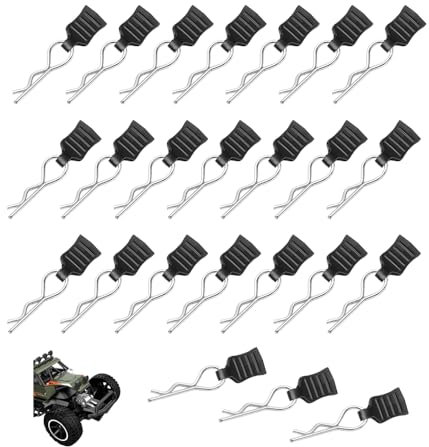 YZROHYI 24 Pezzi Clip Carrozzeria Auto RC 1/14 1/16 1/18 1/20,RC Body Clip per Corpo RC,Telecomando Auto Shell Modello Pezzo di Ricambio,Ricambi Auto RC Scoppio,Ricambi Accessori per Carrozzeria Auto