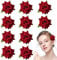 FILOEEX Lot de 10 barrettes à cheveux en forme de rose - Grandes fleurs - Pour filles et femmes - Pour fête, plage, mariage