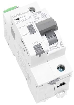 MOUKWLEK Riarmo Automatico su Guida con Interruttore magnetotermico monofase GRD9L-R GYM9 1P 6KA(DC12V,GYM9-1P-MCB-63A)