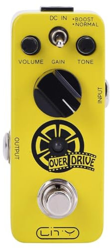 Yuyyurt Pedale Effetto per Chitarra Elettrica Overdrive con 2 Modalità di Boost e Amplificatore Normale per Effetto Chitarra Elettrico. True Bypass.