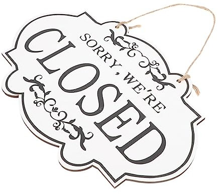 Kichvoe Holz Türschild Beidseitig Offen Geschlossen Retro Hängendes Geschäftsschild Aus Holz Leichtes Dekoratives Schild Für Laden Café Und Büro