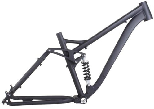 QUYCOIU 26-Zoll-Mountainbike-Rahmen Federungsrahmen Aus Aluminiumlegierung Softtail-Federungsrahmen Scheibenbremsen Innenbreite 135 Mm Tretlager 68 X 34Mm(Black-b)