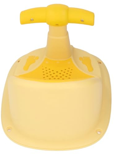 OVAQUIXI Rutschfeste Babybadewanne mit Rückenlehne, Leicht zu Reinigender Babypartystuhl für Vielseitige Verwendung, Kunststoffmaterial (YELLOW)