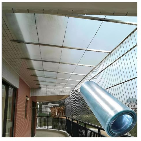 UHEKC Glasfaser Dachplatten Regendichte, Transparente GFK Dämmplatten für Außenbereich, Gewächshäuser, Schuppen, Carports, Ersatzplatten Schuppen(0.6x2m/1.97x6.56ft)