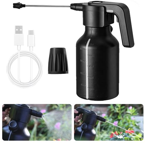 2L Elektrisches Gießkanne,Elektrische Sprühflasche Mit USB-C,Elektrische Gartenspritze,Wiederaufladbarer Drucksprüher Für Gartenarbeit Und Reinigung,Pflanzenpflege,Autoreinigung,Auto,Haus
