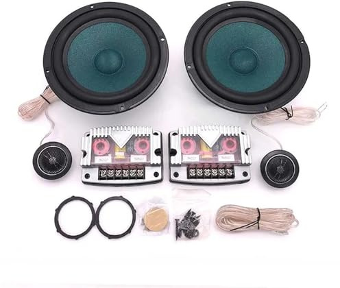 GAYCLG Haut-Parleur Audio de Voiture 6,5 Pouces, 4 ohms, 380 W, avec Tweeter, Crossover, 2 Voies, Hi-FI, 6-1/2 Pouces Parleur Tweeter de Voiture Enceintes de Voiture