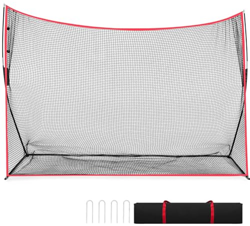 Capsste Golf Practice Net for Backyard, 10x7 FT Large Golf Net with Frame and Carry Bag, Ideal for Driving, Chipping, Pitching and Swing Training, Indoor Outdoor Use (10x7ft)