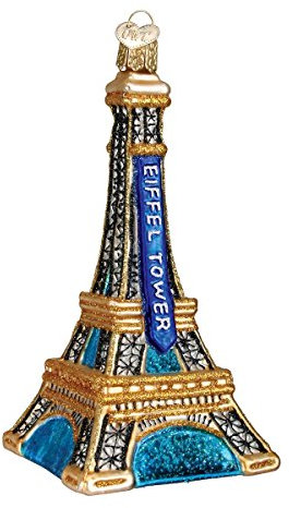 Old World Christmas Ornament: Christbaumschmuck aus Glas mit Städten, Orten und Sehenswürdigkeiten für den Weihnachtsbaum Eiffelturm