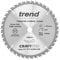 Trend CSB/19040A Craft Pro KombinationstCT-Kreissägeblatt, 190 mm x 40 Zähne x 16 mm Bohrung, Wolframkarbidbestückt
