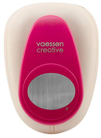 Vaessen Creative 21439-015 Stanzer Super Jumbo Oval | 7, 5 cm, Metal, Plastic, Purple, 15.1 x 10.9 x 8.5 cm