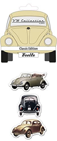 BRISA VW Collection - Volkswagen Kühlschrank-Büro-Pinnwand-Magnete mit Käfer/Beetle Motiven (3er Set/Classic/Bunt)