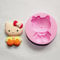 Longzang Hello Kitty Art Deco Silicone Mold Sugar Craft DIY Gumpaste Cake Decorating Clay