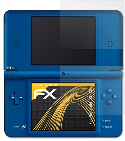 atFoliX Protecteur d'écran compatible avec Nintendo DSi XL Film Protection d'écran, antiréfléchissant et absorbant les chocs FX Film Protecteur (Set de 3)