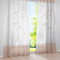 SIMPVALE Rideaux Voilages Floral Voile Broderie a Pattes Panneaux de Fenêtres pour Chambre Salon Décoration 2 Panneaux, Kaki, L140cm x H225cm