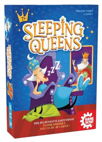 Game Factory 646168 Sleeping Queens, Familienspiel, Kartenspiel, ab 7 Jahren