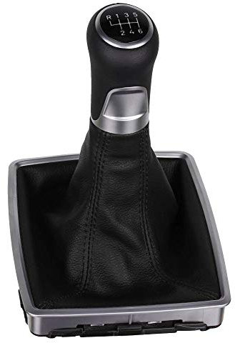 ICT Schaltknauf Schaltsack/Schaltmanschette kompatibel mit: Mercedes Benz C–Klasse W204 C204 S204 E–Klasse W212 A207 C207 S212 GLK X204 Echtleder, Naht schwarz, Komplettset Ersatzteil