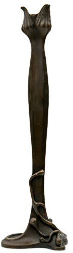 aubaho Kerzenständer Bronzeskulptur im Antik-Stil Bronze Figur Statue 30cm