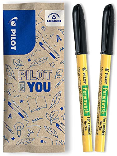 PILOT Permawash, Textilmarker 2er Set (Schwarz)