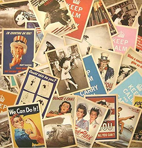 Mangdunt 2 set Vintage Retro Old Travel Postcards for Worth Collecting, Collectable Vintage Postcards Bulk Pack, 64 Pcs