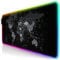 TITANWOLF - RGB Tappetino per Mouse da Gioco XXL - Mouse Pad Gaming - 800x300mm - 11 LED Colori e Effetti di Luce - Precisione e velocità - Lavabile - per Computer PC e Laptop - Mappa del Mondo