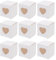 50pcs White Square Cake Boxes Mini Single Favor Cupcake Boxes with Heart Shape Window Small Cupcake Box Carrier Individual Containers 5x5x5cm