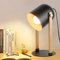 Depuley Flexible Table Lamp with E27 Socket, Retro Desk Lamp with Cable Switch, 360° Rotatable, Made of Wood and Metal, Eye-Caring Bedside Lamp,Reading Lamp for Bedroom,Office,Work,Study