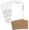 25 Briefbogen-Sets DIN A4 - Naturpapier in Creme - Rahmen mit Eukalyptus-Zweigen - mit Briefumschlägen DIN C6 in Kraftpapier Naturbraun Briefpapier bedruckbar ideal für Hochzeitseinladungen