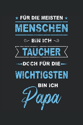 Taucher Tauchen Scuba Meer Freitauchen Ozean lustig Notizbuch