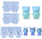 3 Stück 3D-Tier-Harzformen, niedlicher Bär, Silikonform für handgefertigte Seife, Kerzen, Eiswürfel, Süßigkeiten, Fondant, Kuchen, Backen, Cupcake-Topper Dekoration
