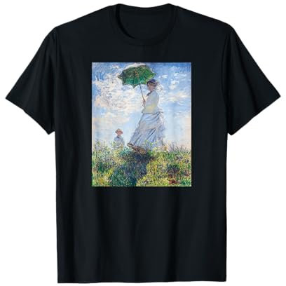 Monet's Woman with a Parasol | Modern Art Famous Painting T-Shirt
