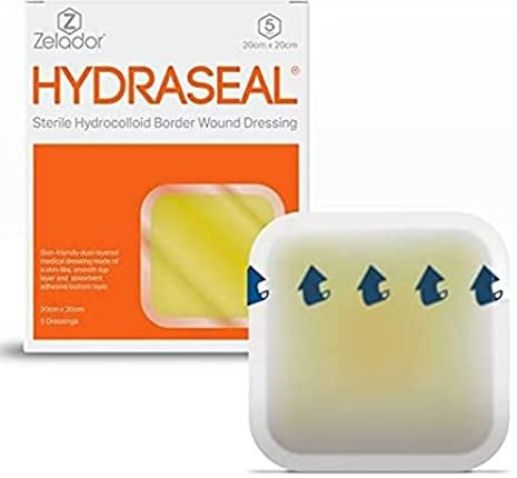 Hydrokolloid-Verband, großformatig, 20 x 20 cm , 5 Stück