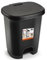 CABLEPELADO Cubo basura plástico, Cubo basura apertura pedal, Papelera de pedal, Cubo de pedal, Libre de BPA, 40 cm alto x 32 cm ancho x 28 cm fondo, Capacidad 18 Litros, Negro