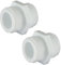 fiXte Plastic Washing Machine Dish Washer Inlet Hose Connector 3/4 White/Off White Pack of 2