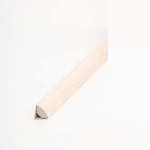 PROVISTON | Viertelstableiste | Massivholz | 14 x 14 x 2500 mm | Ahorn | Fußleiste | Sockelleiste | 10 Meter