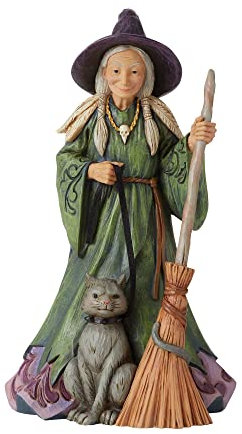 Enesco Jim Shore Hexe mit Katze und Besen, 21,6 cm