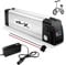 X-go E Bike Akku - 48V 13Ah Ebike Akku für 750W 500W 250W 200W Fahrradmotor, 2Pin Fahrrad Motor kit Mit 48V Ladegerät, tragbarem Griff, Sicherheitsschloss