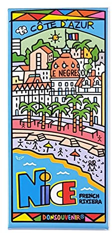 Nizza KÜHLSCHRANKMAGNET Frankreich. Modell Big: Promenade - Spaziergang AM Meer