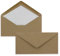 25 x DIN Lang Briefumschläge - Kraftpapier sandbraun mit naturweißem Seidenfutter - 11x22 cm - 120 g/m² - ideal für Einladungen, Weihnachtskarten, Glückwunschkarten aus der Serie Farbenfroh