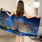 Strandtuch 70x150 cm 3D New York, Microfaser Strandtuch Stadt Badetuch, Strandlaken Handtuch, Schnell Trocknen Strandhandtuch Herren Frauen Badetücher, Handtücher, Strandtücher