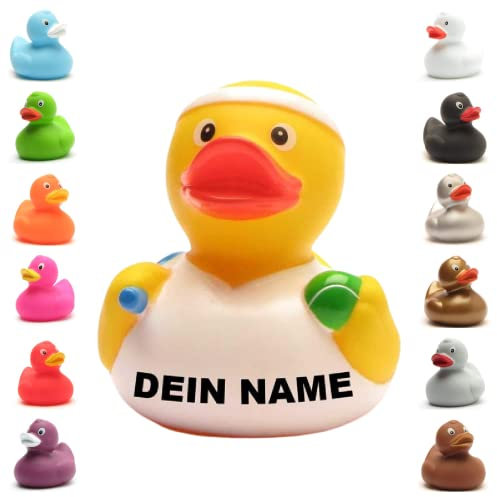 Badeente - personalisierbar (Tennis Ente)