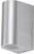 Novatool Wandleuchte I Aluminium IP44 I Silber I 2x GU10 I 9,4x6,5x14,5 cm I Außenlampe Außenleuchte Garten Wandlampe Wandstrahler Außen Außenbeleuchtung Lampe Außenbereich Lampe außen Wand