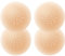 Gmumu Atem Nipple Covers, Selbstklebende Nipple Pads mit Design ohne Kleber in der Mitte Wiederverwendbar aus Silikon Aufkleber Nippelabdeckungen, 8cm (Beige, 2)