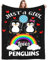 Niedliche Pinguin-Decke, super weich, Just A Girl Who Loves Pinguin, Flanell-Überwurf, Decken, Pinguin-Überwurf, Bettwäsche, Couch-Dekoration, Geschenke für Frauen, Erwachsene, 127x101.6 cm
