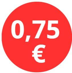 BALSAT Etichette Prezzo 1€, 2€, 3€ OFFERTA Euro Pack da 500 Adesivi Rotondi Rossi Adesivo Deccesa Prezzo Stickers Sconti Offerta Liquidazione (0,75 €)