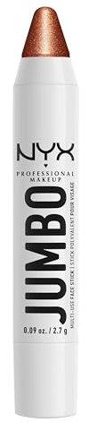 NYX Professional Makeup Crayon Highlighter pour le Visage Jumbo Multi-Use Face Stick, Couleur Intense, Crayon Highlighter Multi-usages avec Huiles de Soin, Couleur : Flan (06)